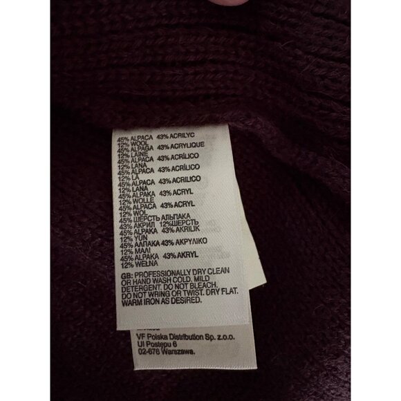 The North Face V-Neck Alpaca Wool Blend Cozy Sweater Midi Dress in Purple Size M - Picture 12 of 13